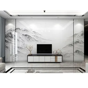 テレビの背景の壁のリビングルームの大きなプレート無限の縞模様のテレビ映画とテレビの壁