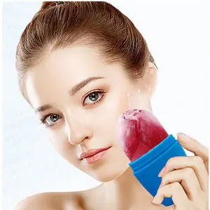 Groothandel Aangepaste Blauw Roze Siliconen Gezicht Anti-Wallen Ogen Massager Ice Roller Voor Gezicht