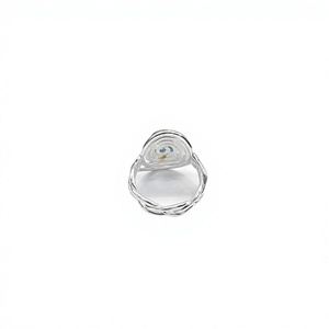 Bague artisanale en argent sterling 925 avec calcédoine bleue, bijoux de créateur faits à la main pour femmes, vente en gros JAIPUR SILVER - Product Image 5