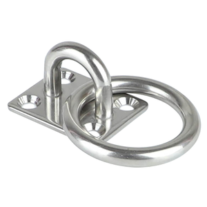 Plaque de fixation en acier inoxydable avec œillet diamant et anneau pivotant pour équipement de rigging - Product Image 2