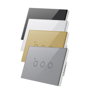 Fahint standard USW8831G smart home wifi <span class=keywords><strong>online</strong></span> 230v lampada elettrica smart <span class=keywords><strong>switch</strong></span> 3 gang 1way grigio nero bianco colori oro - Product Image 1