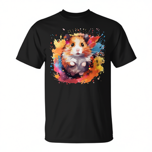 T-shirt coloré avec motif de hamster syrien pour les amoureux des animaux - Product Image 2