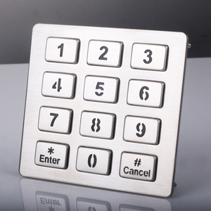 Tùy chỉnh 12 phím thép không gỉ 304 LED chiếu sáng backlit Bàn phím IP65 - Product Image 5