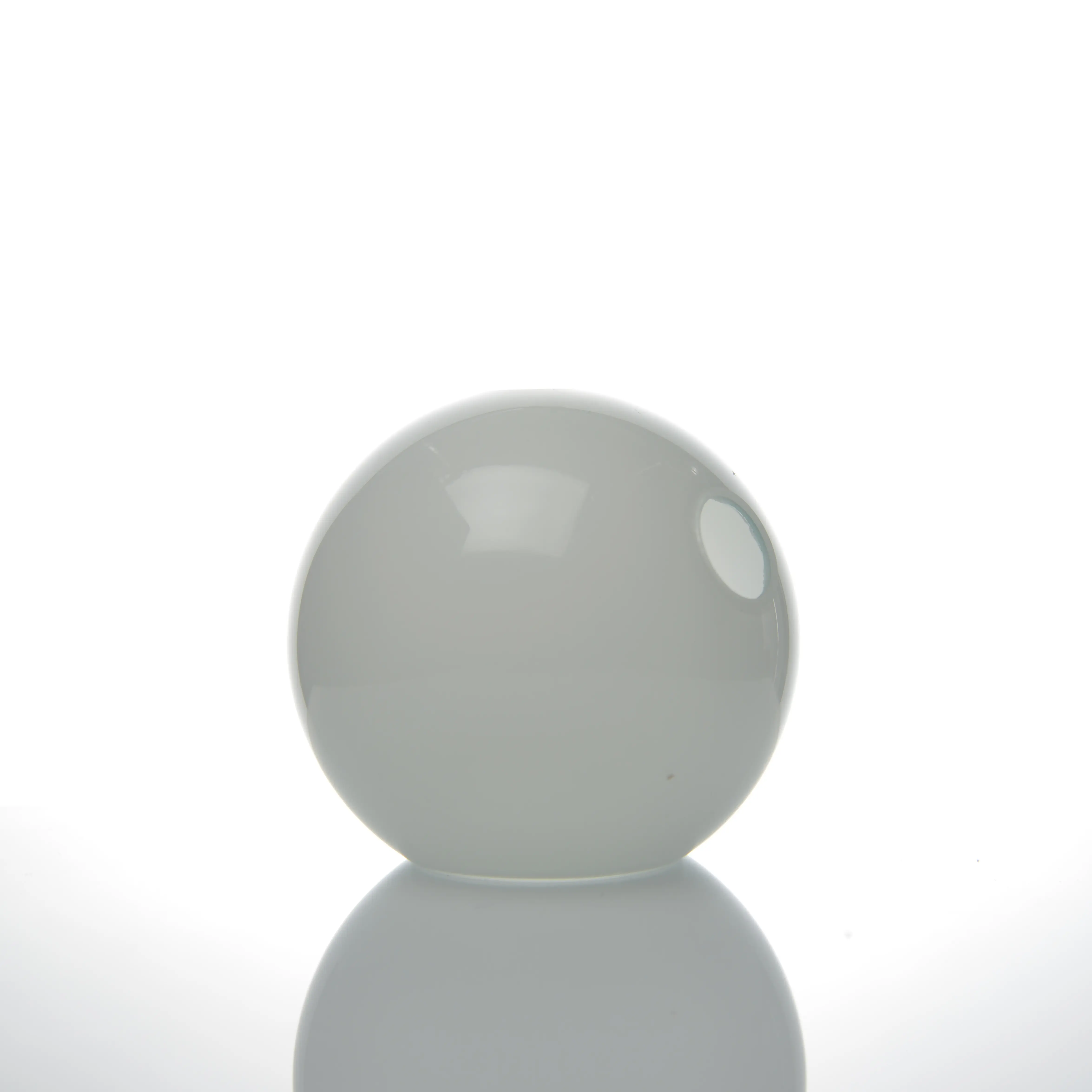 Üretici el üfleme özel buzlu cam abajur yarım kubbe 12 Cm çap cam abajur beyaz küre G9 ile lambalar için