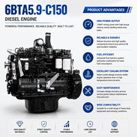 Moteur diesel de construction lourde SCDC Cums 6BTA5.9-C150, 150 CV, unité de puissance turbo fiable pour excavatrice, équipement de développement terrestre