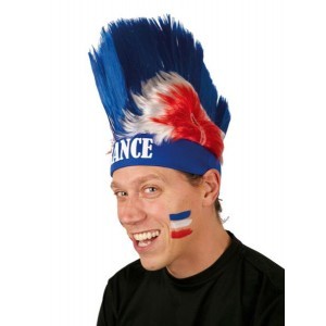 Pelucas <span class=keywords><strong>de</strong></span> mohawk para seguidores del equipo <span class=keywords><strong>de</strong></span> fútbol, accesorios para fiesta, día <span class=keywords><strong>de</strong></span> <span class=keywords><strong>carnaval</strong></span>, fútbol, rugby, Francia, Costa Rica - Product Image 2