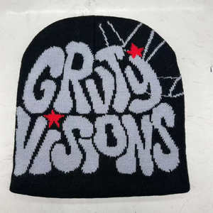 หมวกบีนนี่ลายแจ็คการ์ด Crazy Visions สำหรับผู้ใหญ่ ยูนิเซ็กซ์ สไตล์วินเทจ สำหรับฤดูหนาว ขนาด 56-58 ซม. ลายตัวอักษร ถักทอ อุ่น ระบายอากาศได้ดี กันน้ำ ทำจากผ้าฝ้าย - Product Image 4
