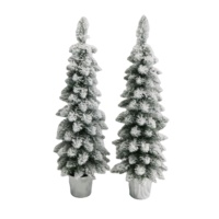 90CM 2PCS-Set Stehende Basis Künstliche PVC Zeder Weihnachts baum Custom ized Mini Snowy Home Decoration