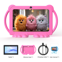 Tablette éducative pour enfants Android 7 pouces, 4 Go RAM, 32 Go ROM, 3000 mAh, 375 jeux, Wi-Fi, prix usine