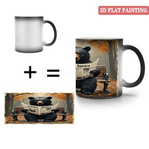 แก้วกาแฟเซรามิกสีดำด้าน 11 ออนซ์ เปลี่ยนสีได้เมื่อโดนความร้อน พร้อมส่ง - Product Image 4