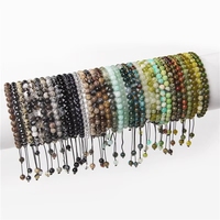 Pulsera Ajustable de Piedras Preciosas Naturales de 4MM, 6, 8 y 10 mm, Joyería de Cristal Curativa para Chakras, para Mujeres y Hombres, Venta al Por Mayor