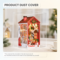Kit de bricolage en gros pour mini-coffret de livres de Noël en bois, métal, plastique avec lumière LED, artisanat en papier, pour les 14 ans et plus, fabriqué en Chine, cadeau de décoration