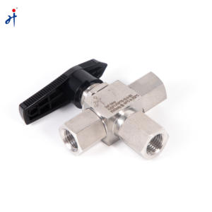 Valvola a Sfera a Tre Vie in Acciaio Inox con Filettatura Orizzontale per Commutazione del Percorso del Gas 6000psi - Product Image 6