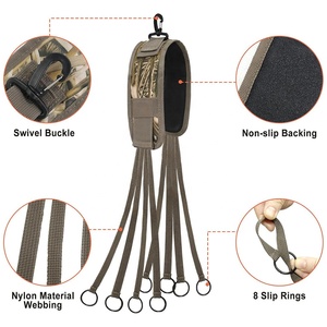 Correa de Camuflaje Resistente para Caza de Ciervos y Patos, Portador de Aves Acuáticas con 8 Anillos y Cinta de Nylon Duradera para Cazadores al Aire Libre - Product Image 5