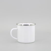 Tasse émaillée vintage par sublimation Tasse émaillée de camping personnalisée de 12oz
