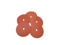 Disque abrasif en céramique d'alumine orange multi-trous de 5 pouces (125 mm) avec fixation auto-agrippante, disque de ponçage rond pour le bois, disque de ponçage orange