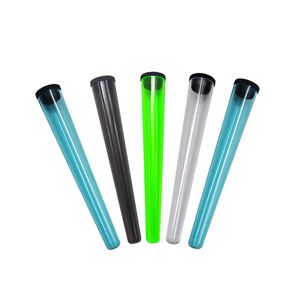 OEM Custom Smokable Cone Packaging Tube 85mm 98mm 110mm <b>Pocket</b> Size Airtight <b>Plastic</b> Tube for Dispensary - Product Image 1