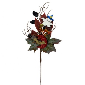 Decorazioni di Halloween piante artificiali foglia d'acero nero bacca <span class=keywords><strong>zucca</strong></span> pick per la decorazione dell'interno <span class=keywords><strong>della</strong></span> casa di Halloween - Product Image 3