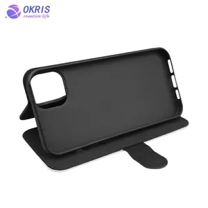 Sıcak satış boş süblimasyon deri cüzdan durumda DIY PU Stand-up telefon iPhone için kılıf 15 /15 Pro /15 Pro max / 11