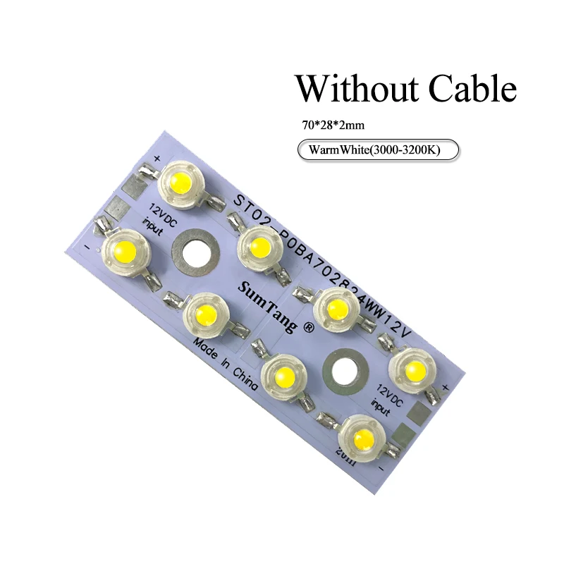 Bridgelux LED Chip DC Custom PCBA LED для кемпинга для автомобиля 8-24W 8PCS 1-3W LED 500-1400mA