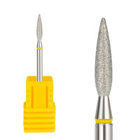 Fraise à ongles professionnelle en diamant, style russe, pour nettoyer les cuticules, polir la peau, éliminer les peaux mortes et les callosités