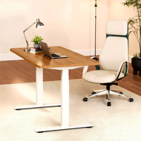 Bureau PRORIALS polyvalent à double moteur et hauteur réglable – Idéal pour le télétravail, les locataires et les espaces de travail compacts