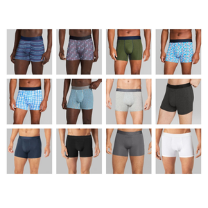 Custom Logo Summer Cool Moisture-Wicking Breathable Stay-Put Waistband Cotton <b>Men</b> <b>Trunk</b> Designed With Open Fly - Product Image 3