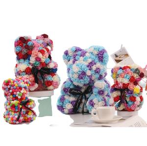 Orsi rosa di colore misto con confezione regalo in 70cm 40cm 30cm 25cm orsacchiotti di fiori di colore misto accettano il design personalizzato del logo - Product Image 1