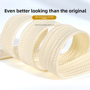 Mở Nụ Cười Đầy Màu Sắc Bện Dây Giày 2.2Cm Phẳng Cho Màu Trắng Giày Thể Thao Giản Dị Giày Rộng Dây Giày - Product Image 3