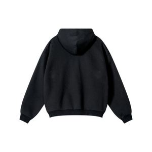 Venta al por mayor de ropa de calle con logotipo bordado personalizado peso pesado algodón grueso polar cuello redondo Sudadera con capucha sin cuerda sin bolsillos Sudadera con capucha para hombre - Product Image 3