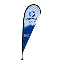 Drapeau en forme de larme personnalisé imprimé pour la promotion de la plage, l'affichage d'événements