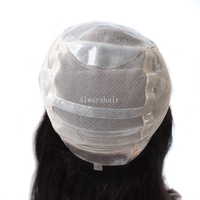Perruque longue en Silicone Blonde, 150% de densité, cheveux naturels noués à la main,
