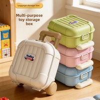 Boîte de rangement pour bagages de dessin animé pour enfants, en polypropylène anti-poussière, organisateur de jouets, cadeau d'anniversaire, extensible, à emporter