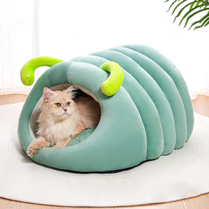 Lit <span class=keywords><strong>d</strong></span>'hiver pour chien et chat mignon Nid doux pour animaux de compagnie Tente Fournitures pour animaux de compagnie Grotte pour animaux de compagnie semi-fermée Lit pour <span class=keywords><strong>chiot</strong></span> et chat - Product Image 4