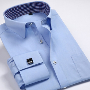 <span class=keywords><strong>Camicia</strong></span> da uomo a maniche lunghe in stile francese personalizzata all'ingrosso, con polsini alla moda, <span class=keywords><strong>camicia</strong></span> a righe ampia per ufficio - Product Image 3