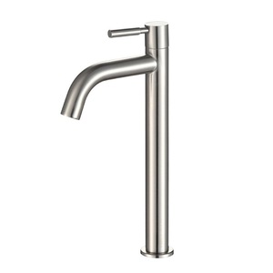 Modern <b>Single</b> Handle <b>Basin</b> Faucet 304 Stainless Steel Deck Mounted <b>Single</b> Hole Hot Cold Water <b>Tap</b> - Product Image 5