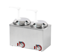 Distributeur Électrique de Chocolat Chaud, Machine Commerciale Ronde en Plastique pour Sauce Fudge et Beurre, à Poser sur Comptoir