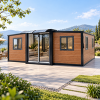 Maison conteneur extensible de 40 pieds à 3 chambres avec murs isolés, structure en acier galvanisé, maison modulaire pour la vie de famille