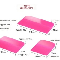Outil de teintage de vitres de voiture MoxB, raclette souple en TPU pour application de film transparent, grattoir à eau en plastique souple haute performance
