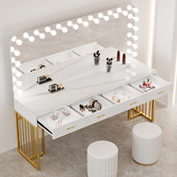 Éclairage de table de maquillage moderne et minimaliste en bois pour boutiques de mariée, écoles et maquilleurs - Éclairage de bureau de beauté