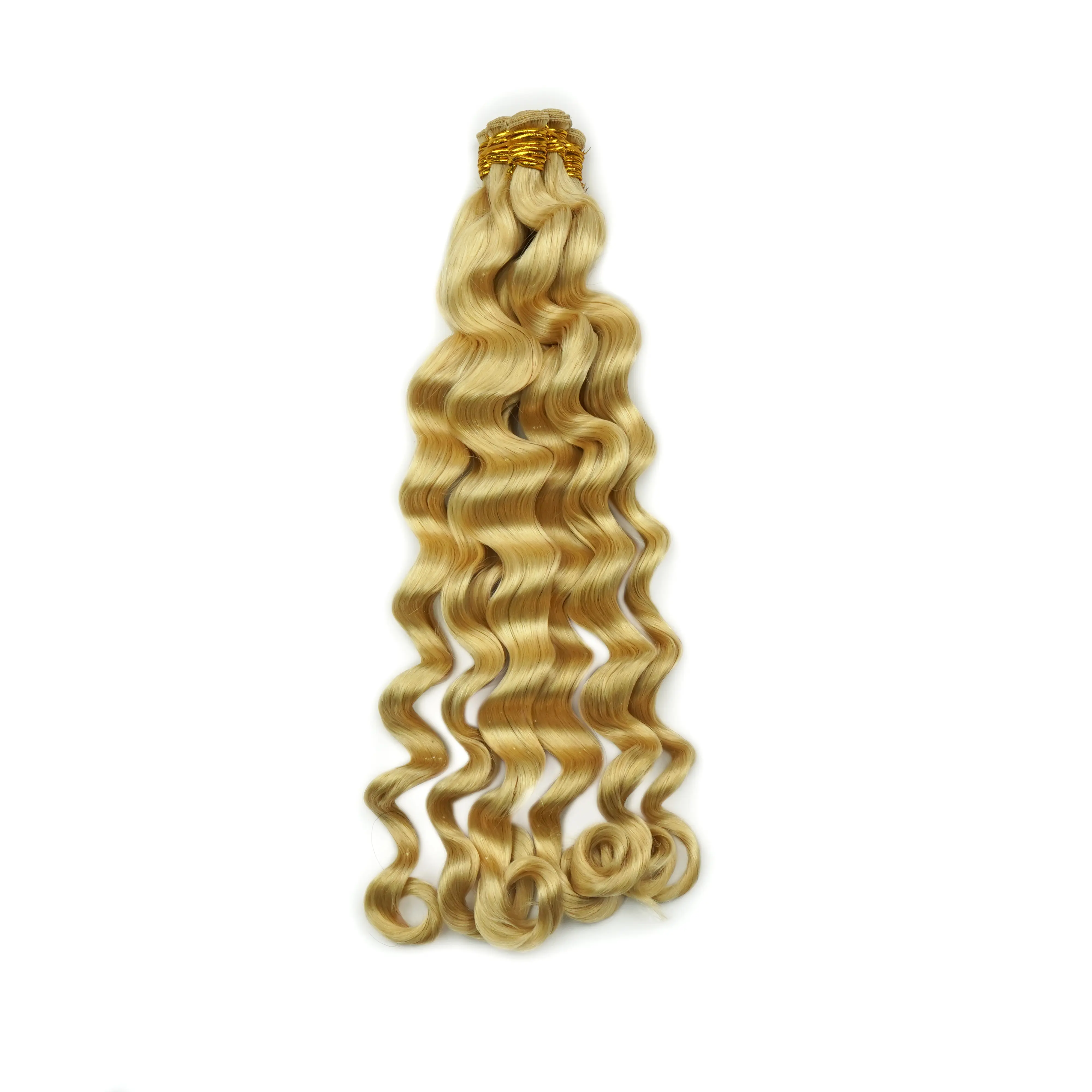 Best quality Curly Hair cuticle intact Hand tied Weft Russian Hair Cuticle Aligned Double Drawn handtied weft extensions