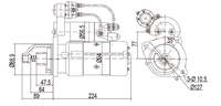Démarreur en acier SunDer Auto Diesel Prestolite M93R3001SE 24V pour série B 4 6B/BT/BTA 6KW, neuf, Chine, garantie 3 ans