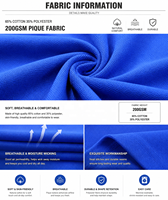 Camiseta Polo de 200 g/m² para Hombre, Personalizada, de Algodón y Poliéster, Tejido Piqué, Manga Corta, Informal, para Golf, Venta al Por Mayor, Ropa OEM