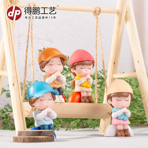 Miniature Cartoon Figurines D1514 Plastic <b>Dolls</b> For Desktop And Car Decor - Product Image 3