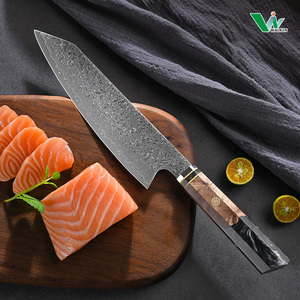 Japanese Style 8 Inch <strong>Chef</strong> Kiritsuke Kitchen <strong>Knife</strong> 67 Layers <strong>Damascus</strong> Steel Resin Solidfied Wood 8 Inch <strong>Chef</strong> Kiritsuke Resin - Product Image 4