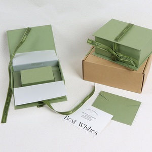 Popular Solid Pattern <b>Book</b>-Shaped Gift <b>Box</b> Ribbon Closure Multiple Colors Available Wholesale Rings Necklaces Jewelry Packaging - Product Image 4