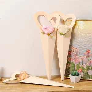 Hình Trái Tim Đơn Hoa hồng bao bì hộp Hoa Giấy tráng với dập nổi cho đám cưới sinh nhật ngày Valentine nói 'tôi yêu bạn' - Product Image 4