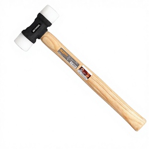 Marteau <span class=keywords><strong>d</strong></span>'installation en fonte 12 pans, véritable outil australien et néo-zélandais, avec manche en bois ciré blanc, 330 mm, S7532, personnalisable - Product Image 1