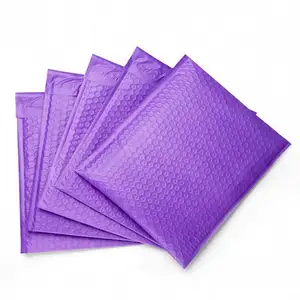 定制防水DHL聚泡沫邮件包装紫色袋透明塑料聚乙烯泡沫邮件
