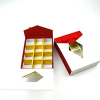 Boîte à chocolat de luxe en papier rigide avec fermeture magnétique, décoration en nœud de soie, insert en mousse multi-emplacements, impression CMYK complète, cadeau de fête